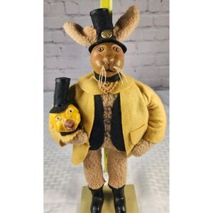 Primitive Style Cody Foster Easter Bunny Rabbit w/ Hobby Duck High Quality 13"